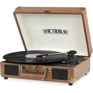 Victrola Vintage 3-Speed Bluetooth Portable Suitcase Record Player